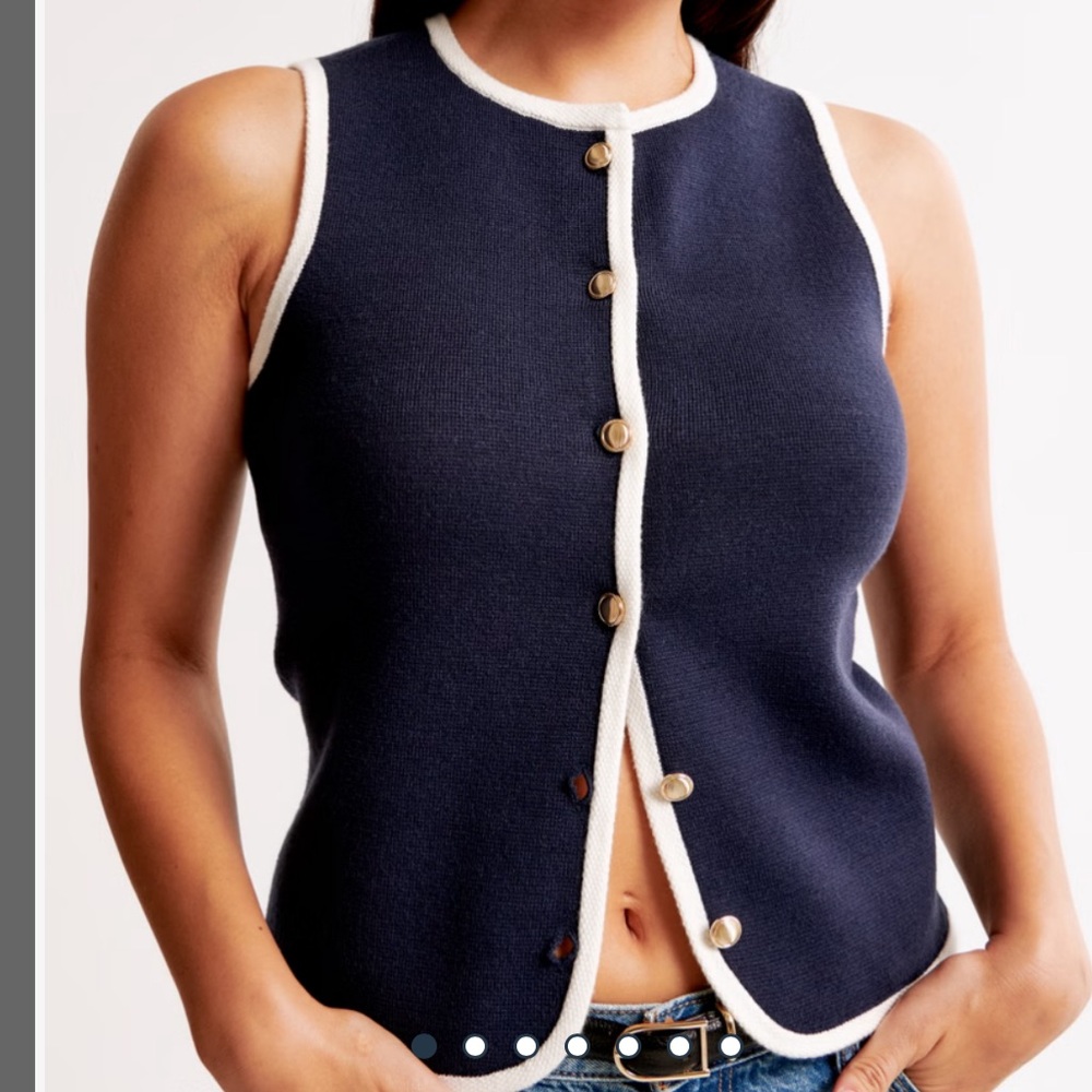 A&F Button up sweater vest